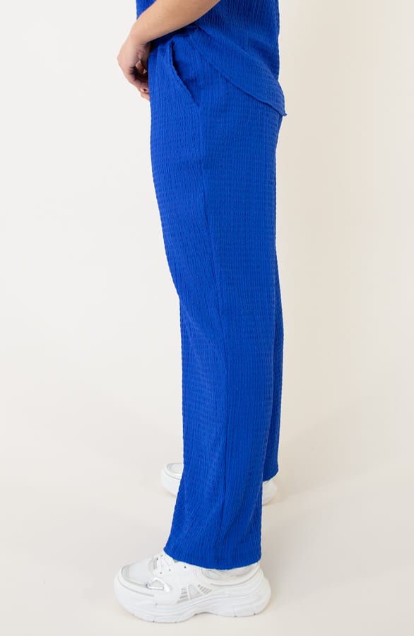 Paris Broek High Waisted Kobalt – broeken, foto 5