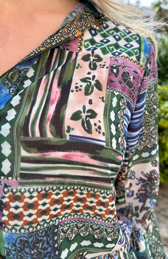 Patchwork Blouse Army – shoparchief, foto 5