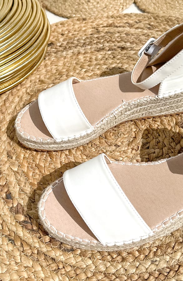 Plateau Sandalen Dames Wit – shoparchief, foto 4