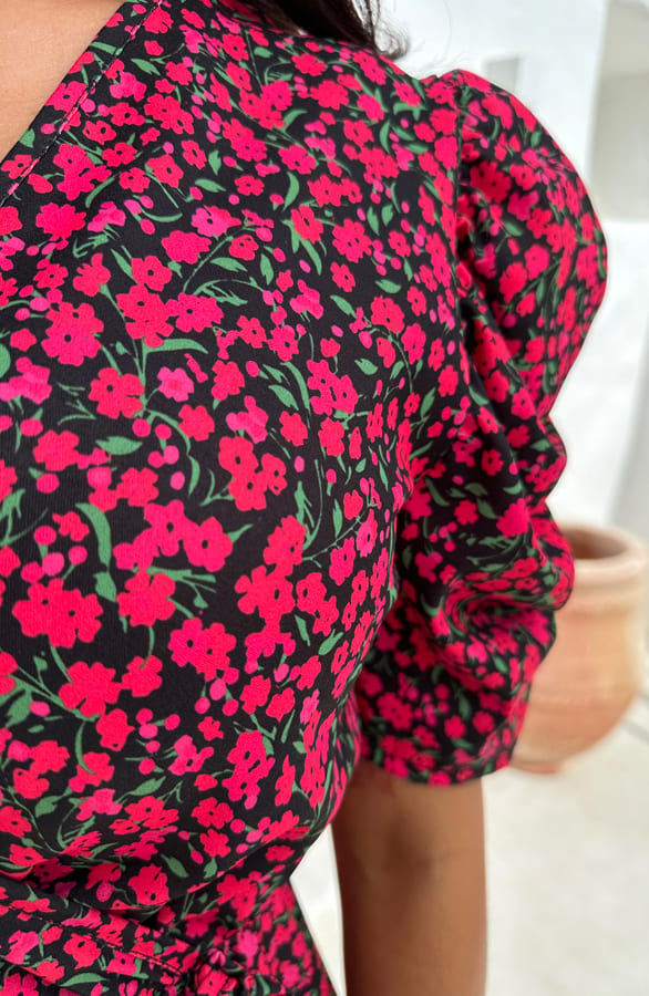 Romantic Flower Jurk Rood – shoparchief, foto 5