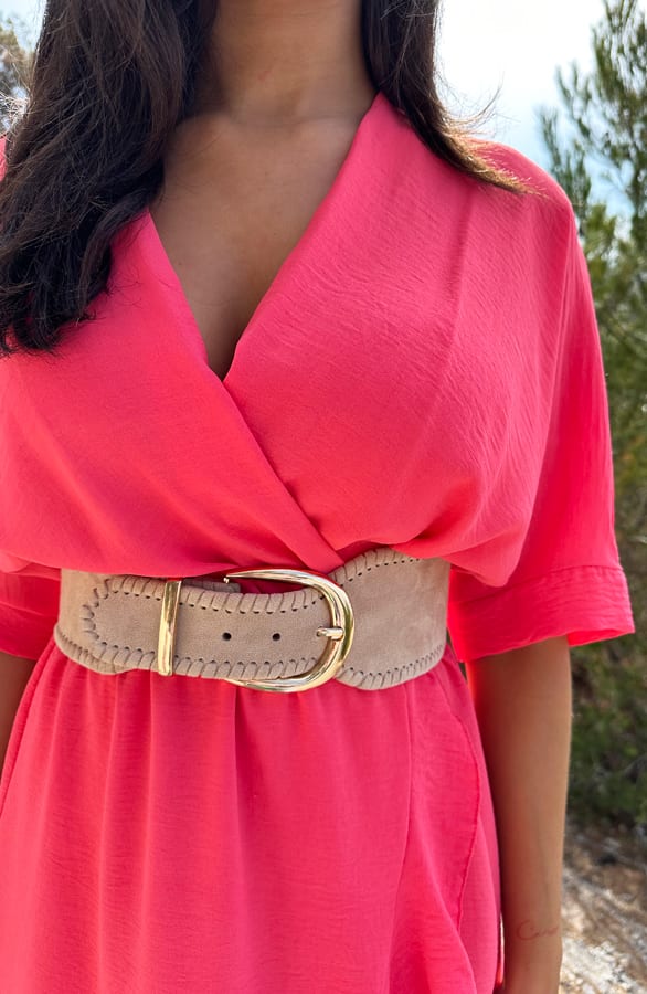 Saint Tropez Ruffle Jurk Koraal – shoparchief, foto 5