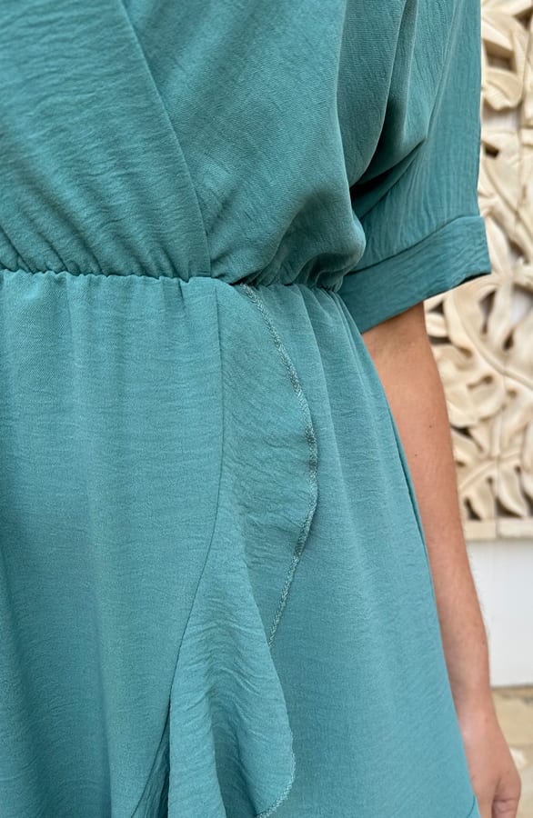 Saint Tropez Ruffle Jurk Mint – shoparchief, foto 5