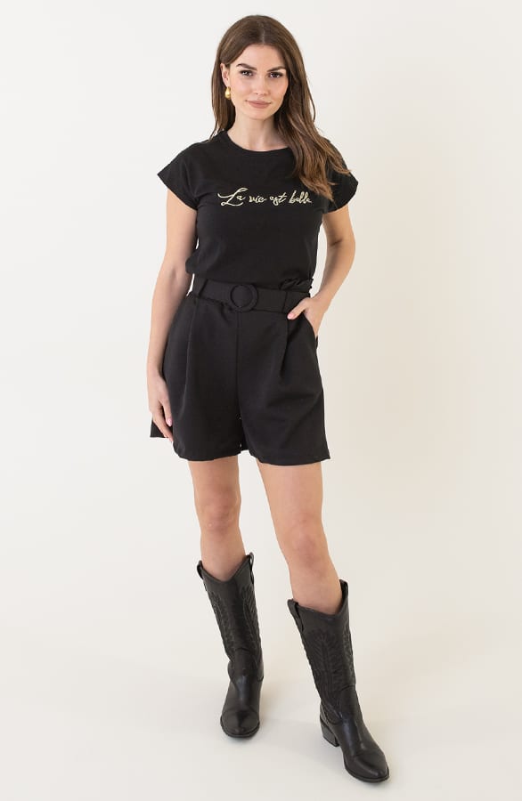 Short Met Riem Zwart – shoparchief, foto 9