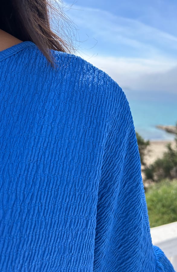 Smocked Low Back Jurk Kobalt – shoparchief, foto 4