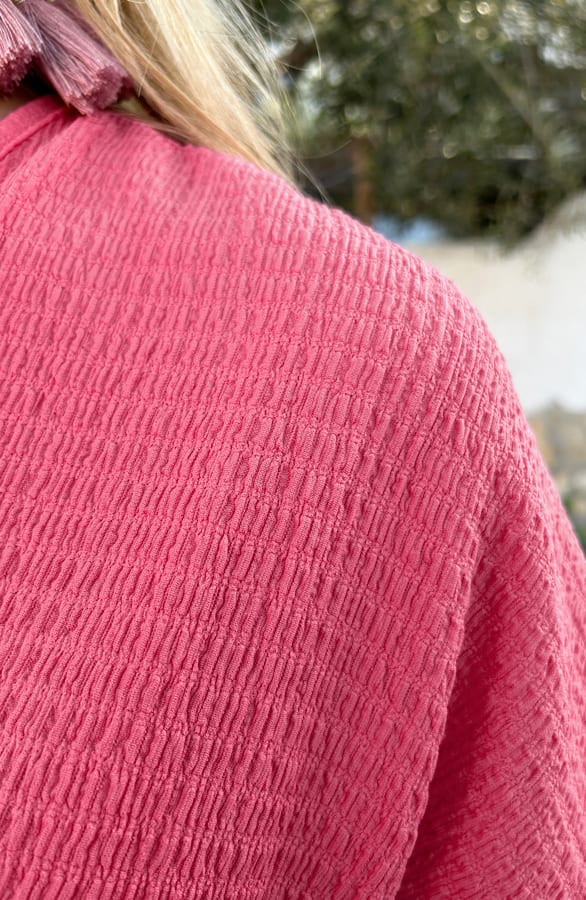 Smocked Low Back Jurk Roze – shoparchief, foto 6