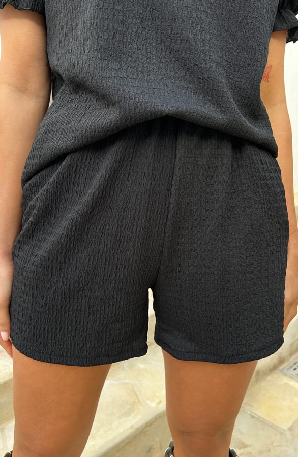 Smocked Short Sevilla Zwart – shoparchief, foto 1