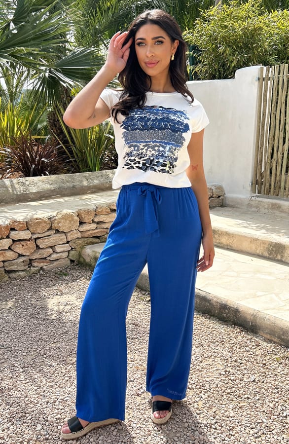Top Animal Print Blauw – shoparchief, foto 5