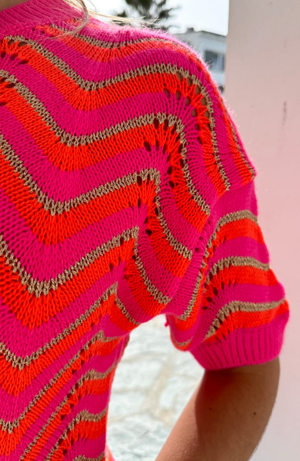 Zigzag Pullover Fuchsia Lurex Neon, Foto 7