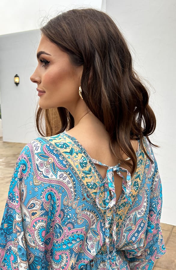 Bali Tuniek Katoen Blauw – shoparchief, foto 5