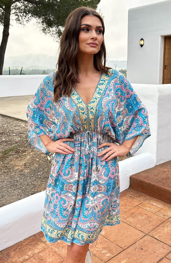 Bali Tuniek Katoen Blauw – shoparchief, foto 1