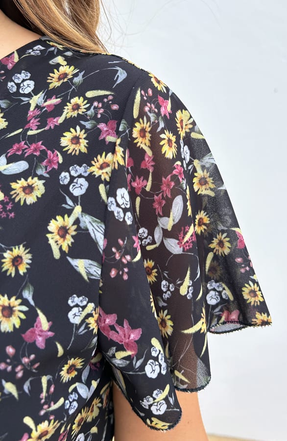 Elegance Flower Jurk Zwart – shoparchief, foto 5
