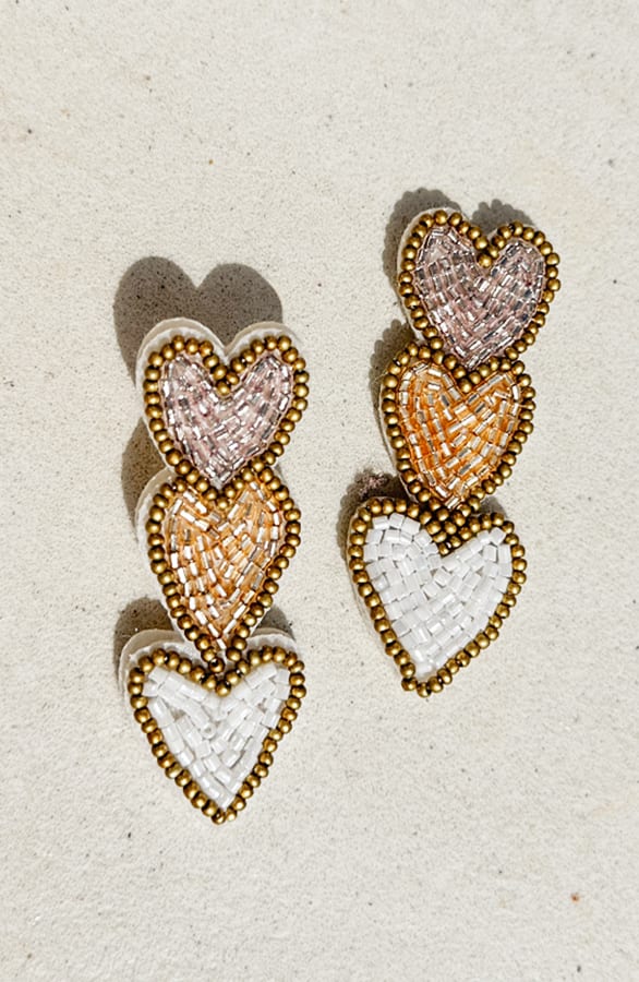 Exclusive Beads Hartjes Oorbellen – shoparchief, foto 1