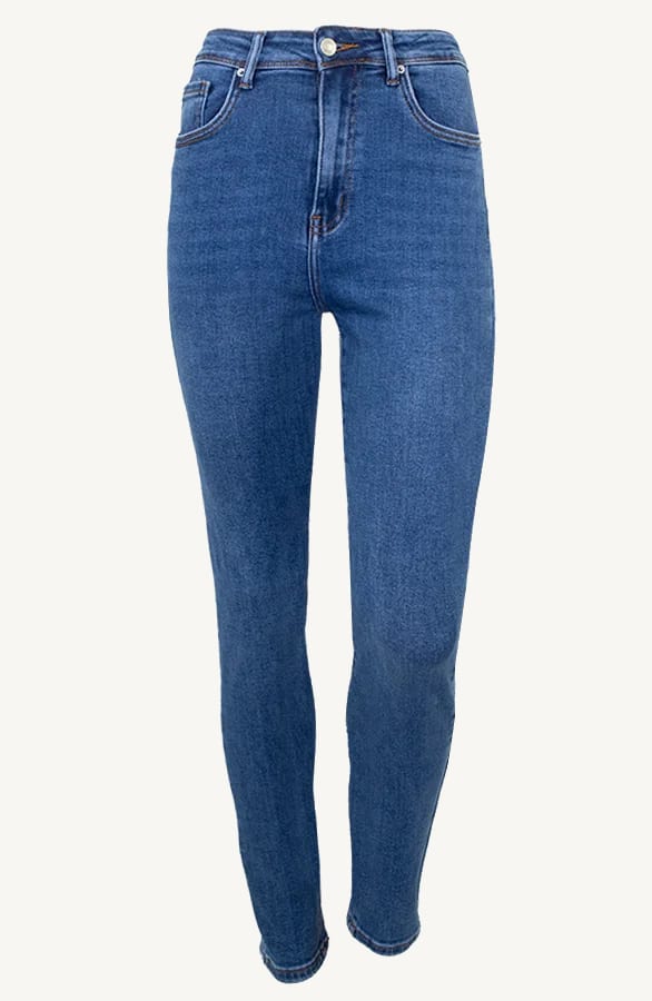 High Waisted Push Up Jeans Blue – shoparchief, foto 1