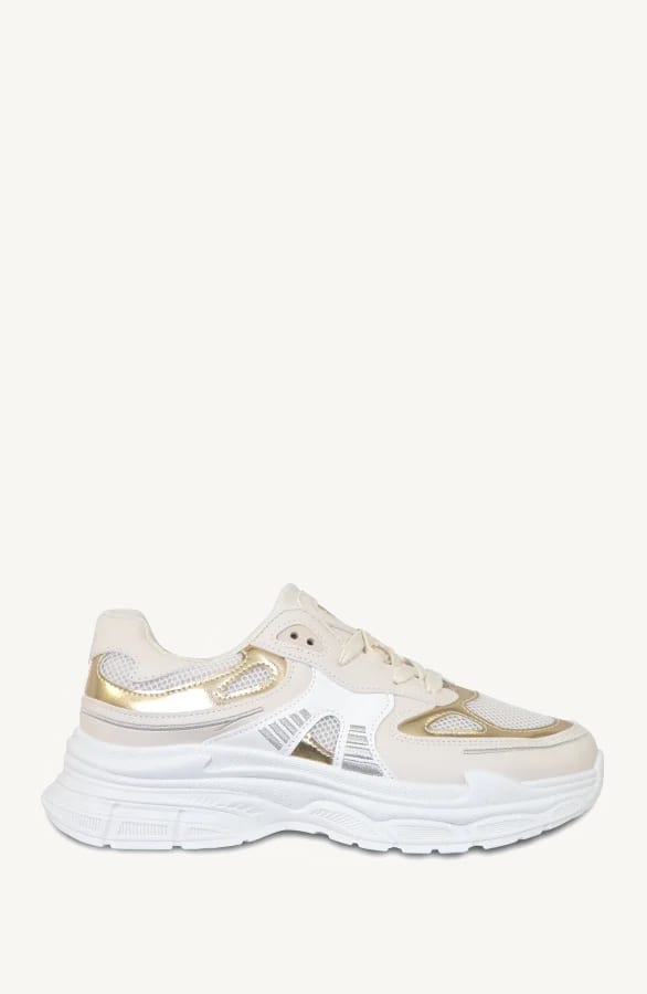 Metallic Runners LA Beige Goud – shoparchief, foto 1
