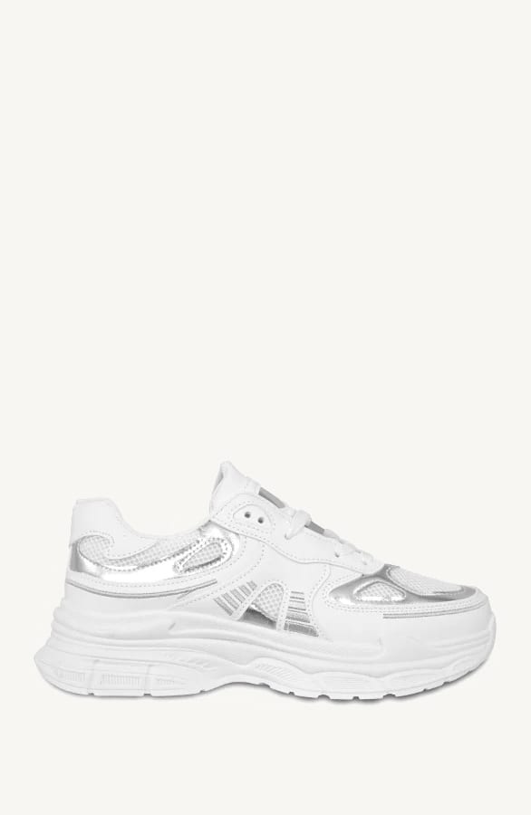 Metallic Runners LA Wit Zilver – shoparchief, foto 1