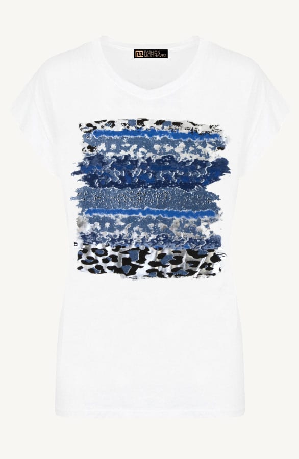 Top Animal Print Blauw – shoparchief, foto 9