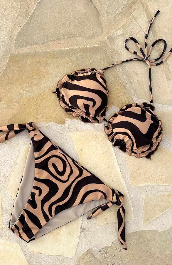 Safari Print Bikini Bottom Camel – shoparchief, foto 7