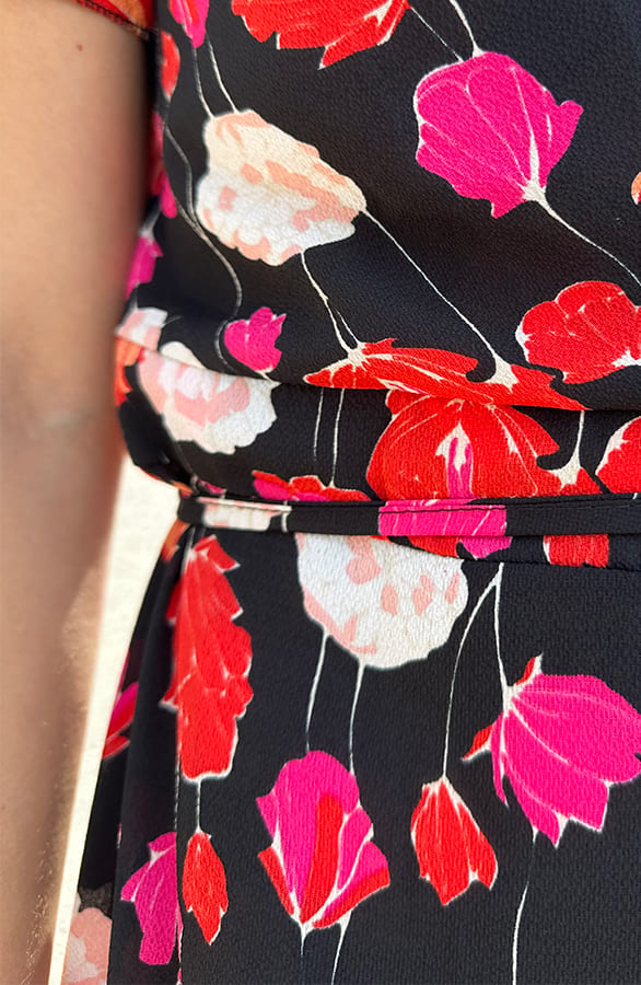 Bloemen Midi Jurk Zwart – jurken, foto 6