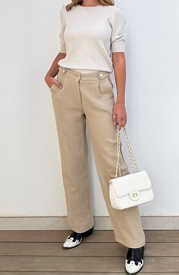 Boucle Pantalon Dark Beige – shoparchief, foto 6