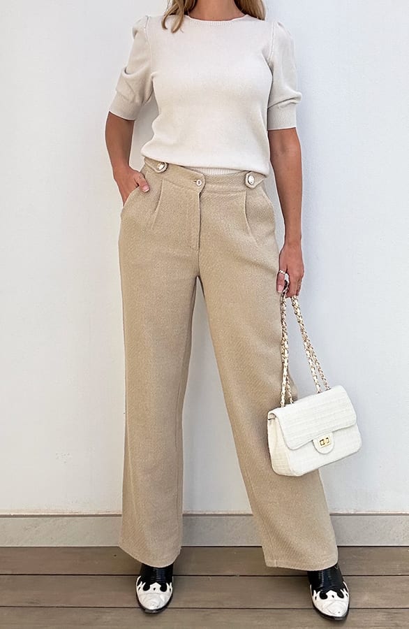 Boucle Pantalon Dark Beige – shoparchief, foto 7