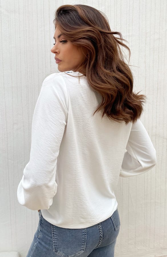 Ecru Detail Blouse – shoparchief, foto 3