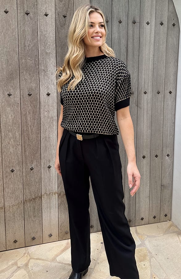 Gebreide Top Lurex Zwart – shoparchief, foto 5