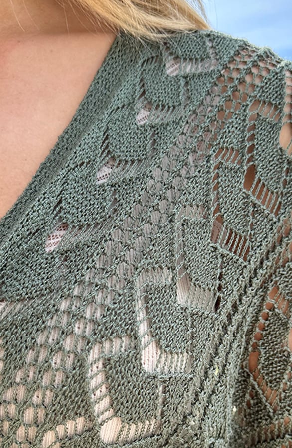 Gehaakt Vest Dames Soft Army – shoparchief, foto 8