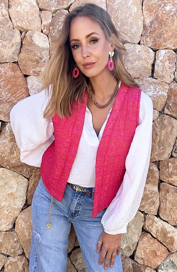 Gilet Print Bright Fuchsia – shoparchief, foto 6