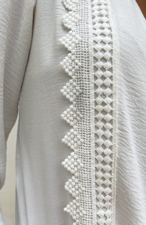 Lace Detail Blouse Ecru – shoparchief, foto 5