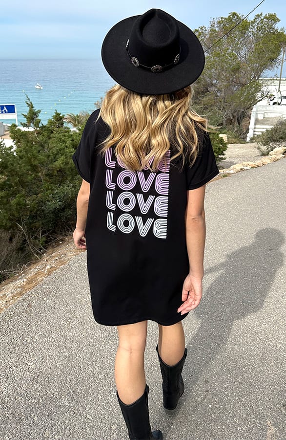 Loosefit Tee Dress Love – shoparchief, foto 5