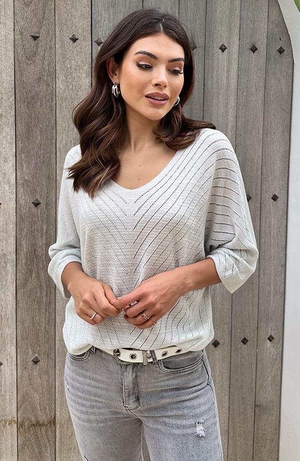 Lurex Top Detail Ice Grey – shoparchief, foto 4