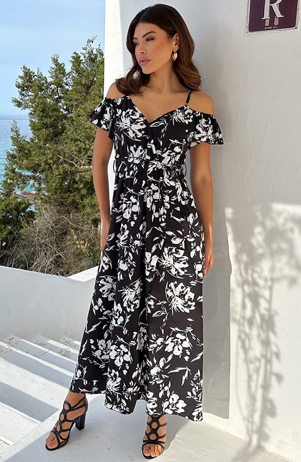 Maxi Jurk Catania Zwart – shoparchief, foto 4