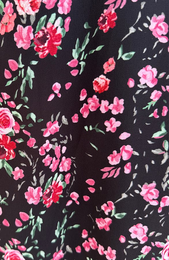 Midi Bloemen Split Rok Zwart – shoparchief, foto 7