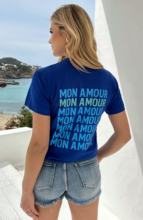 Mon Amour T-Shirt Limited Kobalt – shoparchief, foto 1