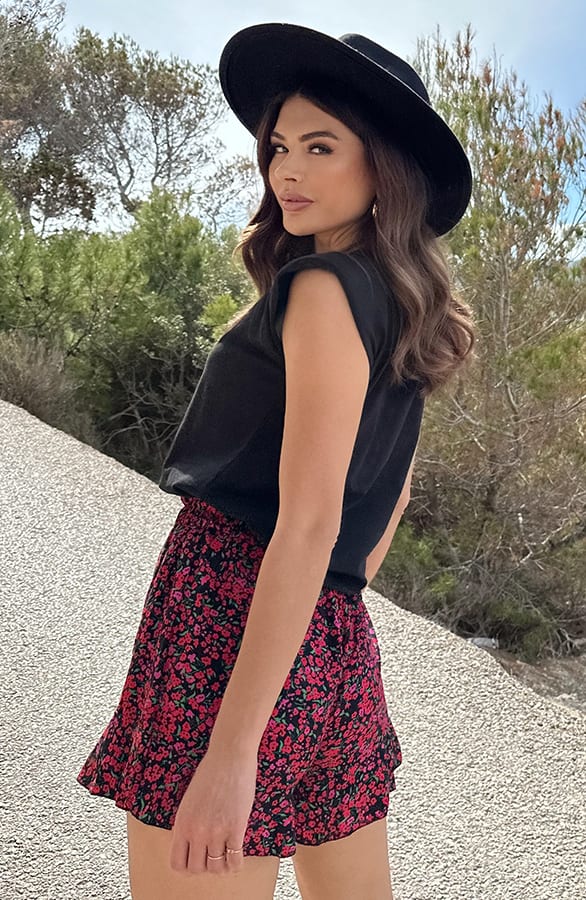 Romantic Flower Skort Rood – shoparchief, foto 3