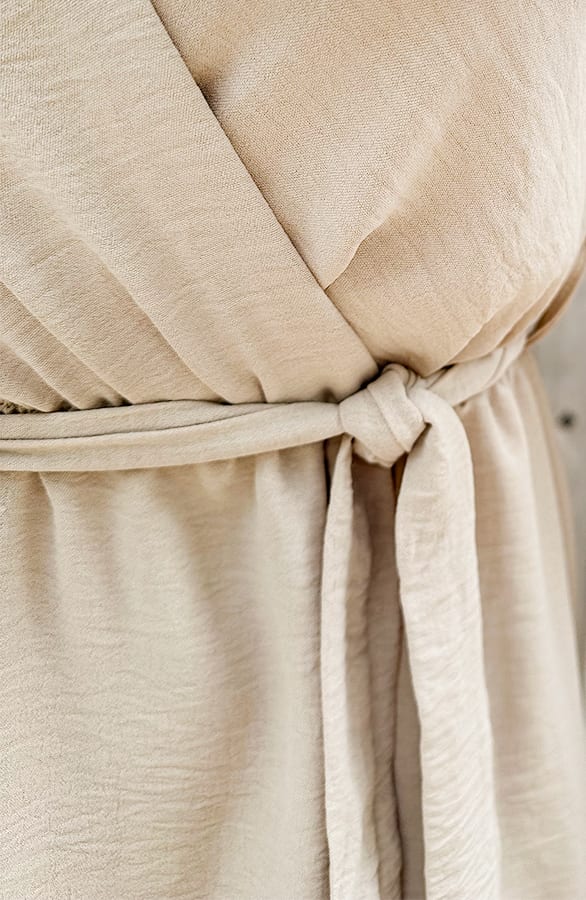 Split Jurk Midi Beige – shoparchief, foto 7