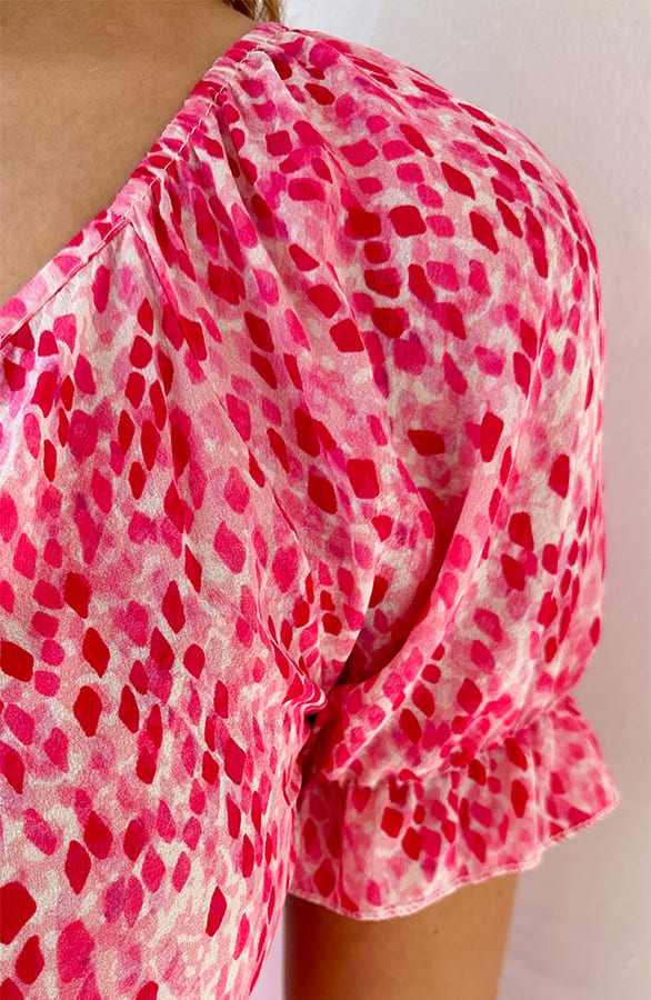 Strik Detail Jurk Fuchsia – shoparchief, foto 7