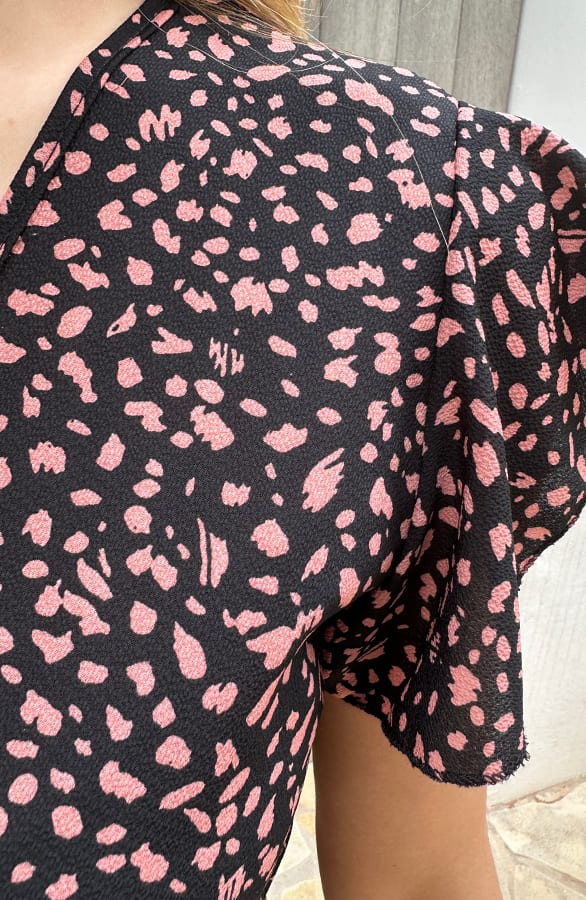 Wikkel Jurk Cheetah Zwart Koraal – shoparchief, foto 6