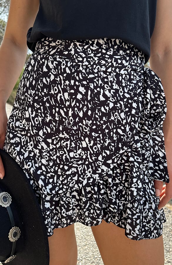 Wrap Detail Rok Zwart – shoparchief, foto 1