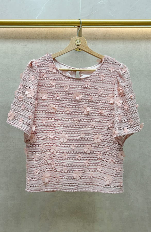 Floral Lace Top Limited Dust Roze – shoparchief, foto 1