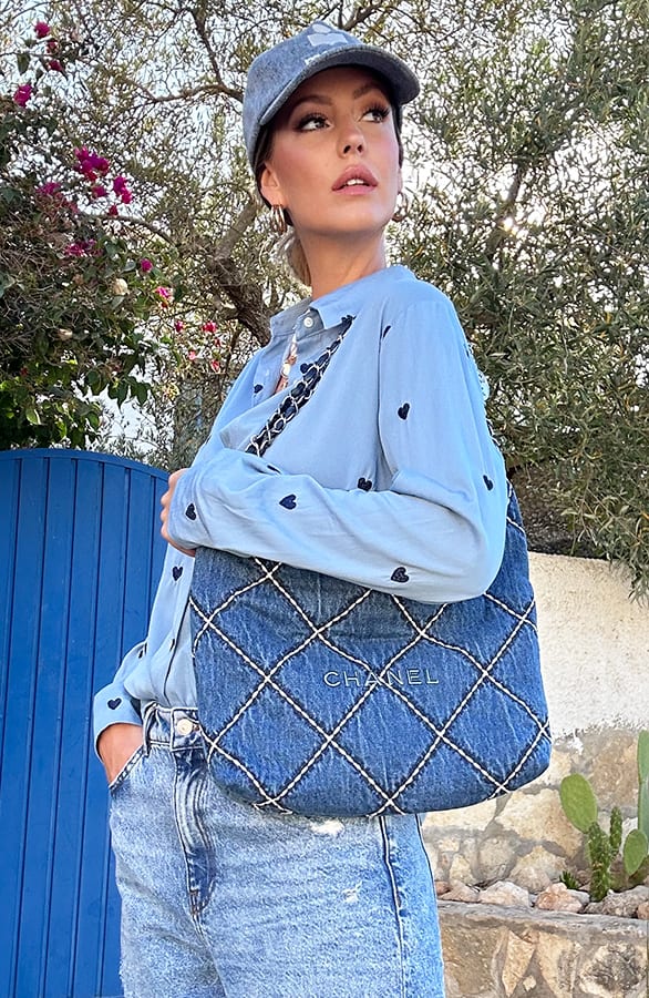 Hartjes Blouse Embroidery Denim Blue – shoparchief, foto 3