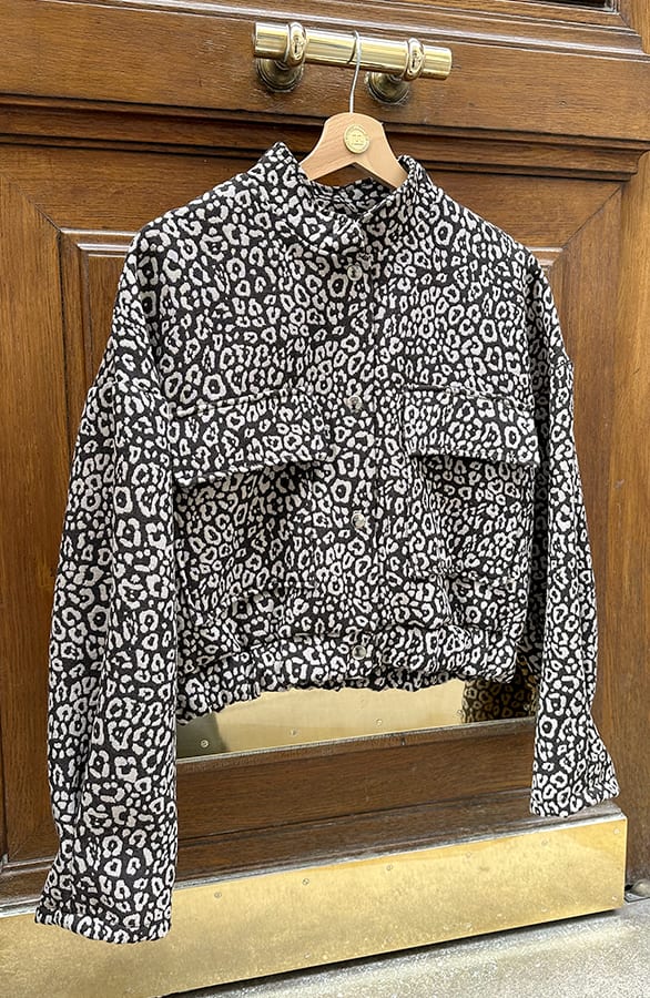 Leopard Bomber Zwart – jassen, foto 1