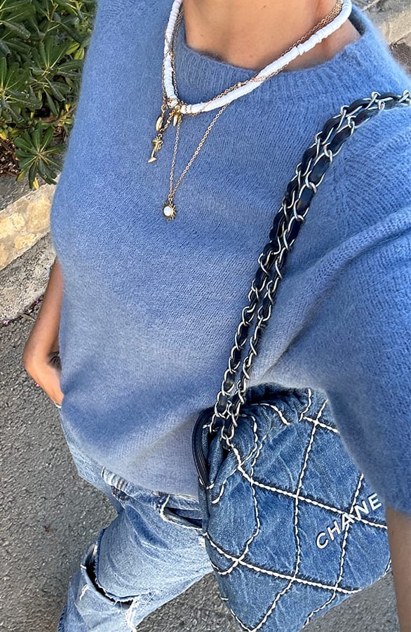 Oversized Soft Pullover Kurzarm Jeansblau, Tops, Foto 5