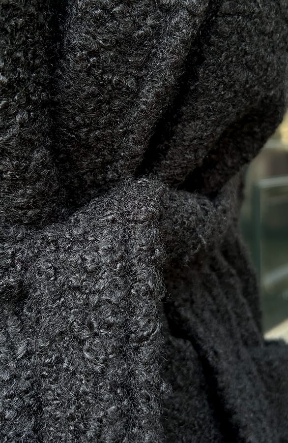Bouclé Gilet Met Ceintuur Zwart – shoparchief, foto 6