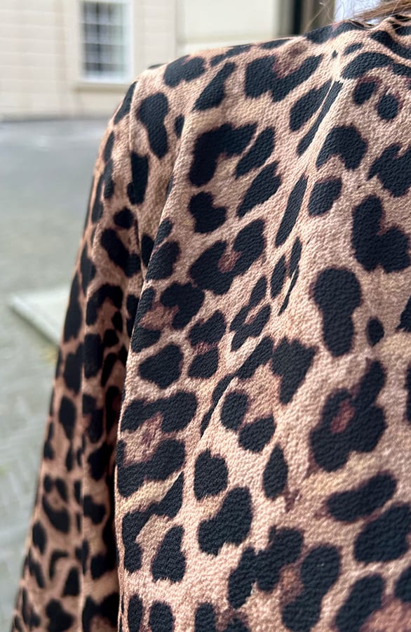 Col Blouse Leopard Camel – shoparchief, foto 6