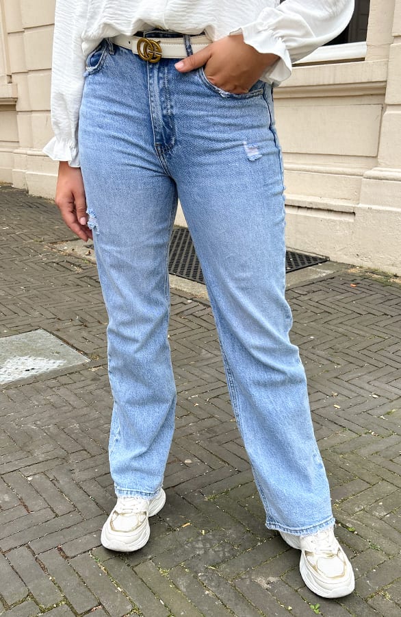 Damaged Wide Leg Jeans – shoparchief, foto 2