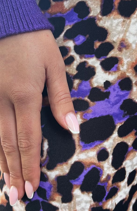 Flared Broek Panterprint Purple – shoparchief, foto 3