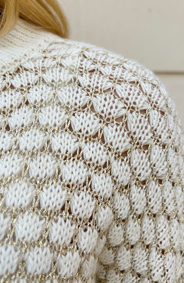 Gebreide Lurex Trui Beige – shoparchief, foto 7