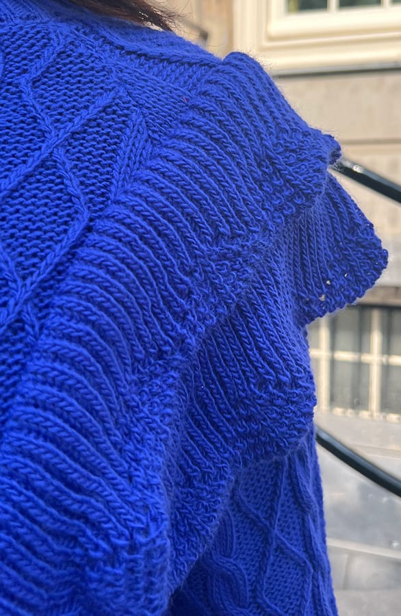Kabel Ruffle Trui Kobalt – shoparchief, foto 7