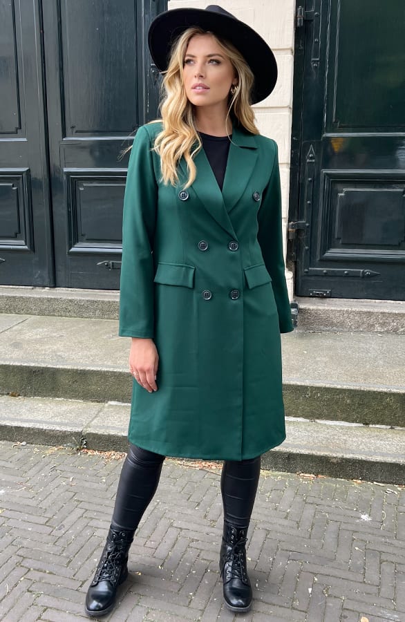 Lange Blazer Smaragd – shoparchief, foto 5